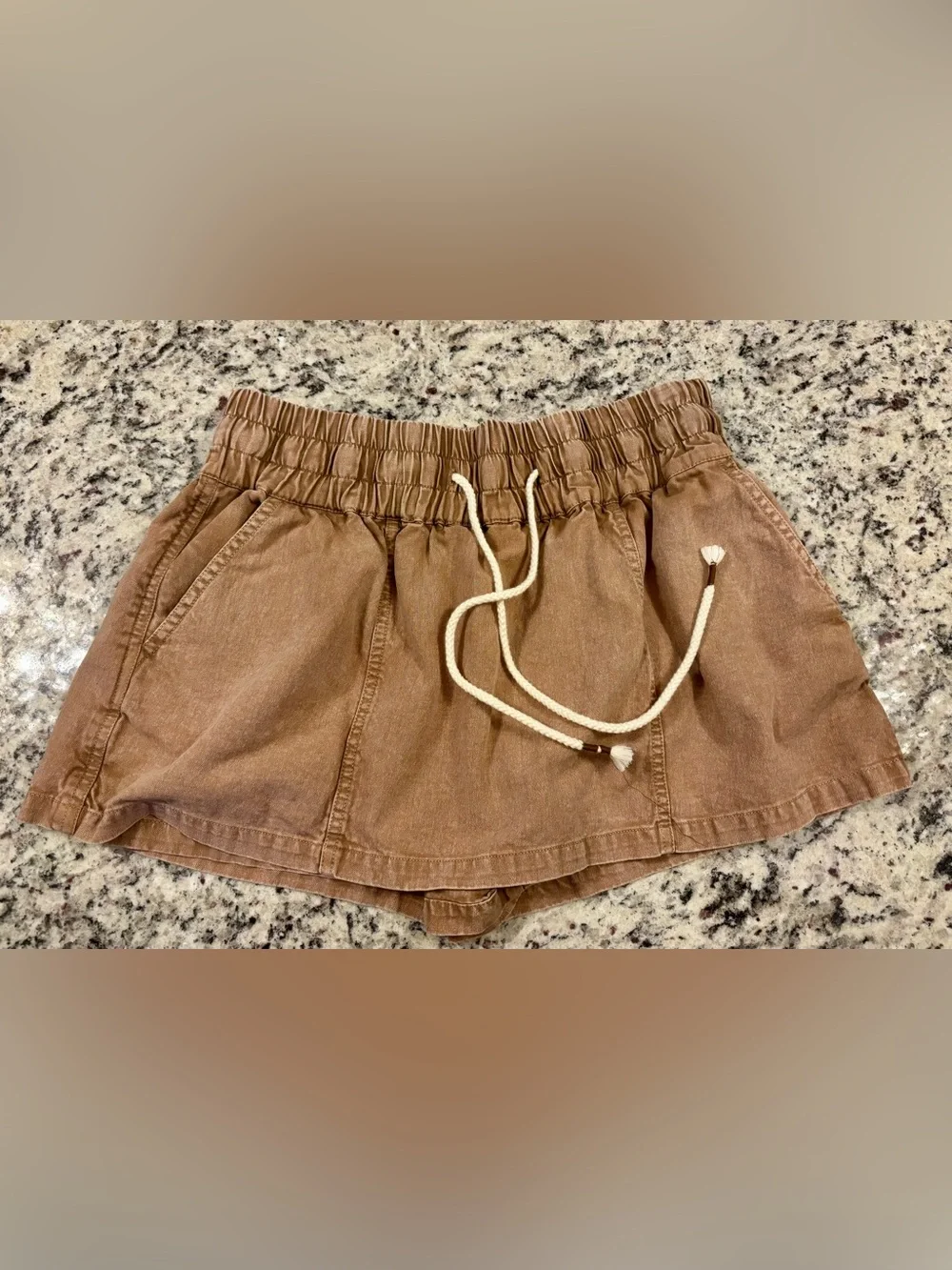 Madeline Pull On Drawstring Mini Skort